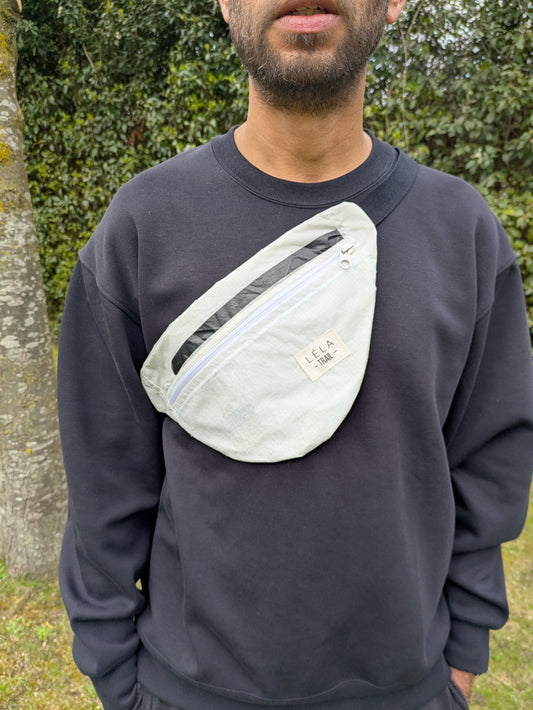Sac banane upcyclé blanc