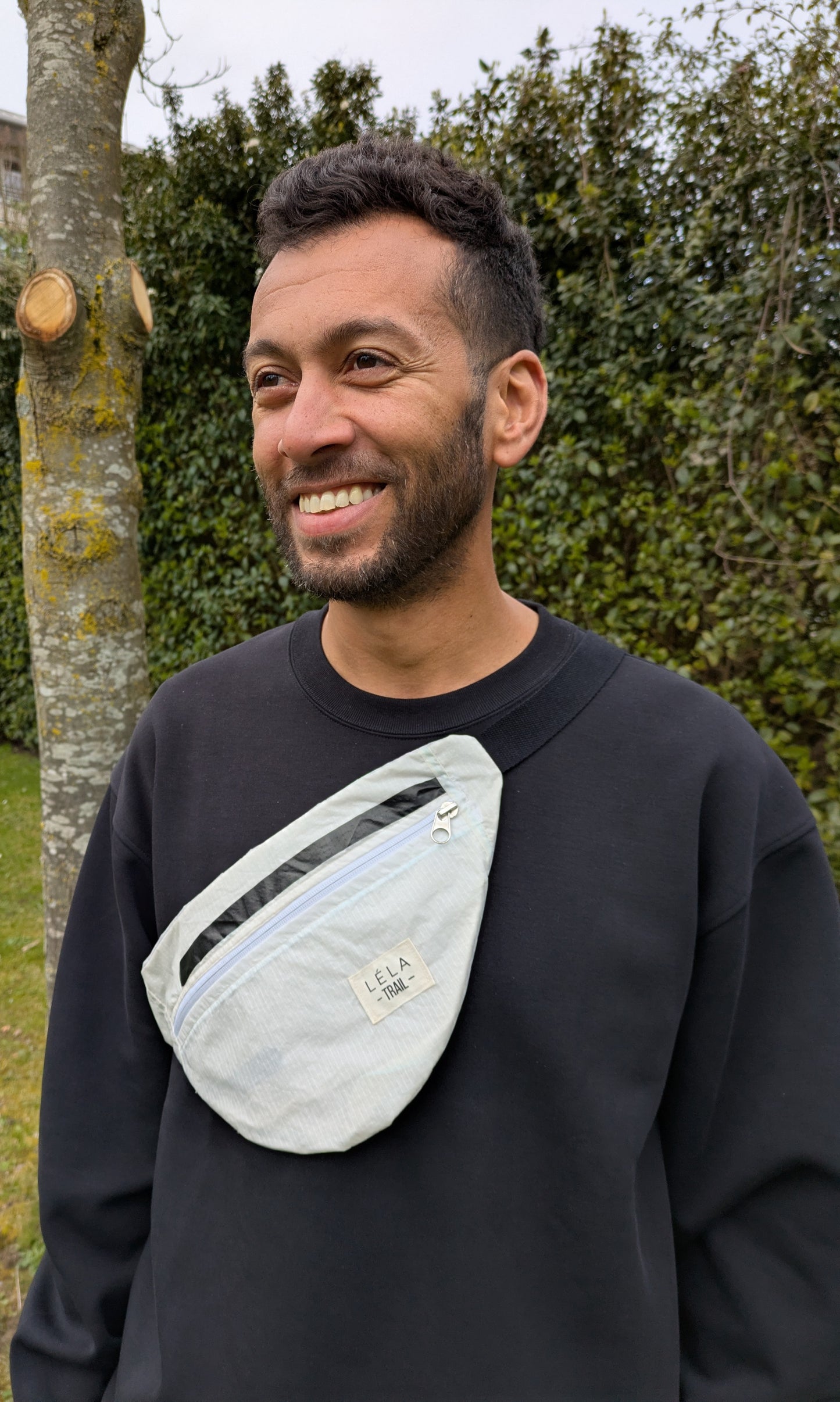 Sac banane upcyclé blanc
