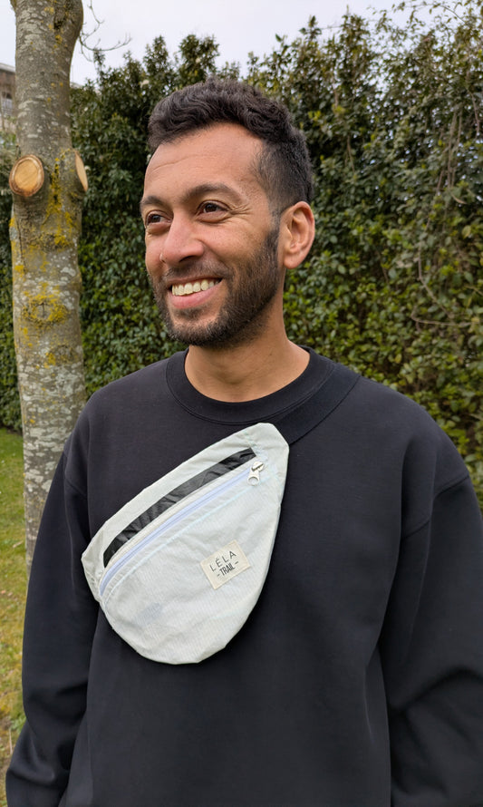 Sac banane upcyclé blanc